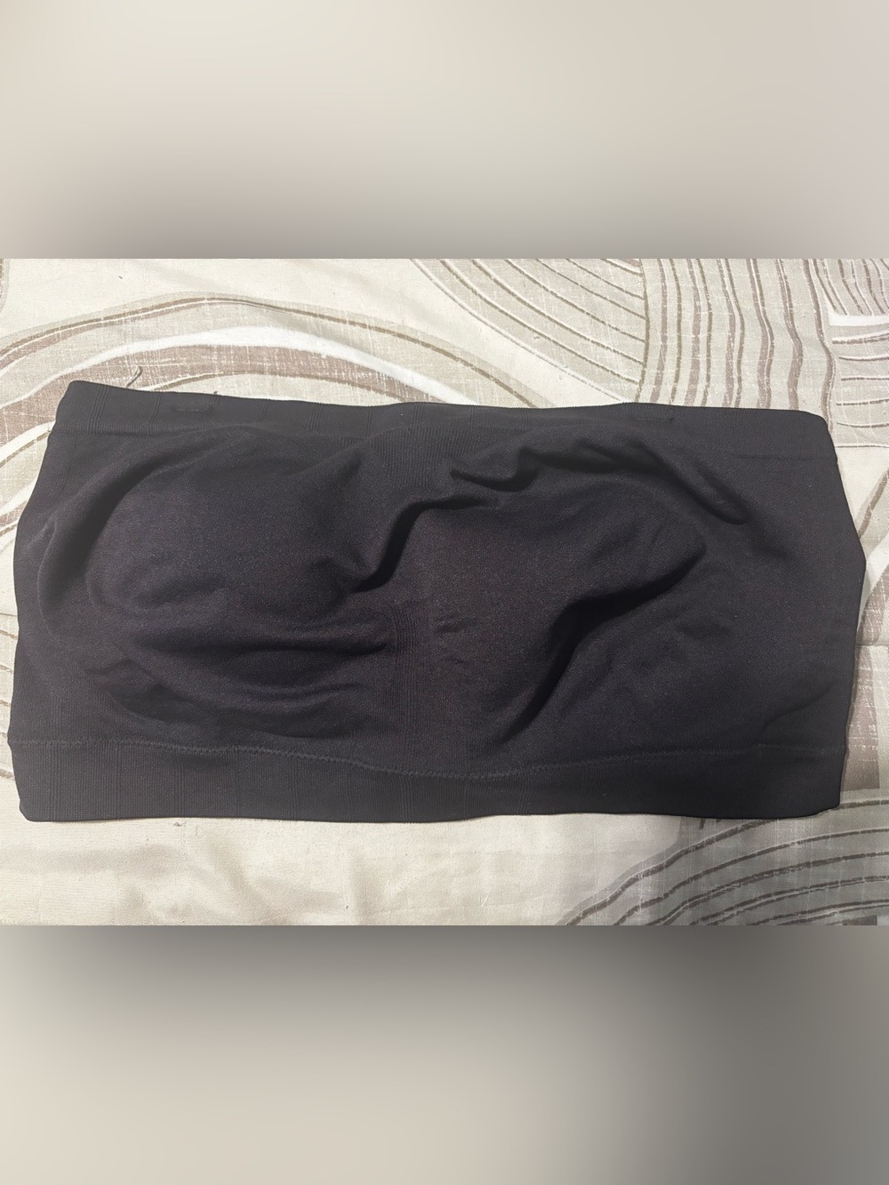 TrueKind Comfortable Black Bandeau Bra XL